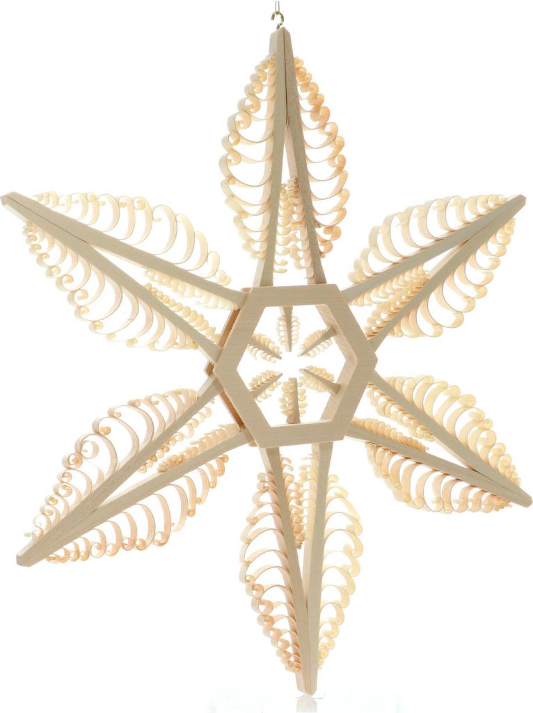 Fensterschmuck Spanstern 2-seitig gestochene Leisten D=32cm NEU