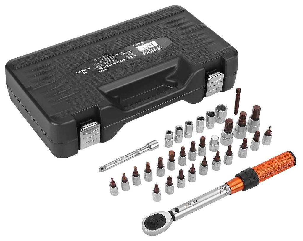 Drehmomentschlüssel 1/4" 5-25 Nm 32-teiliges Set KD11394 Produktbild 