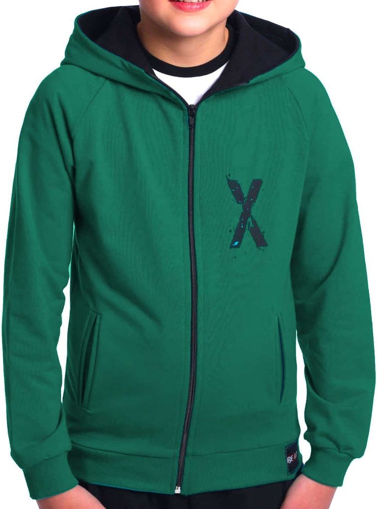 BEZLIT Jungen Sweatjacke mit Rücken Print Grün 104