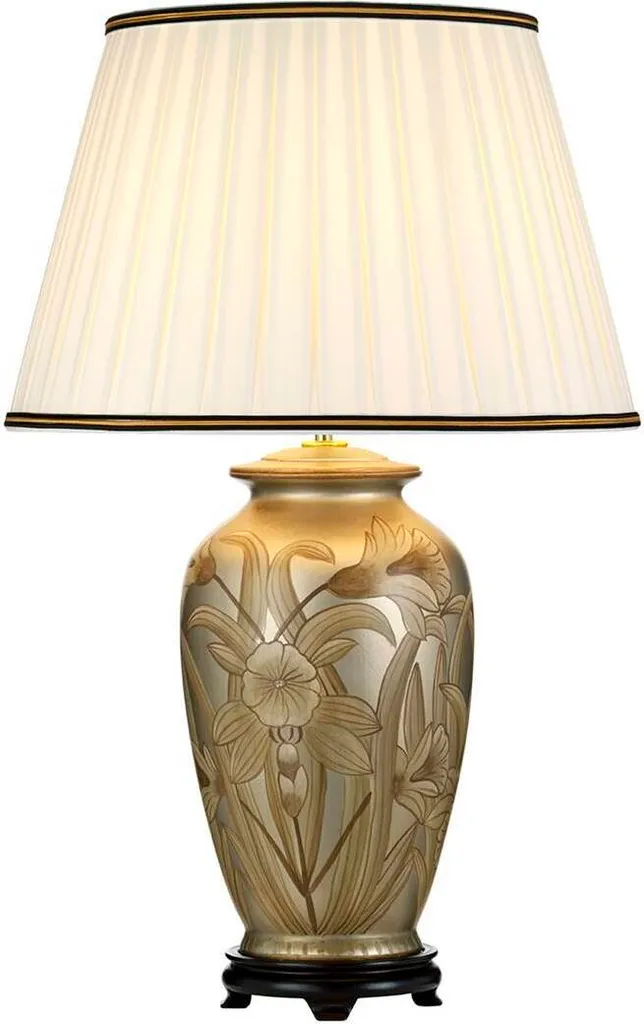 Lampe de table Dian crème et or : sublimez vos meubles avec style 74cm