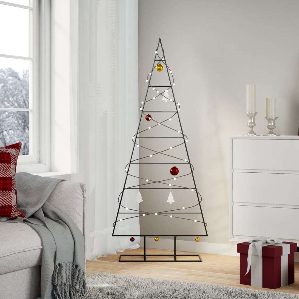 Maison Exclusive - Metall-Weihnachtsbaum für Dekorationen Schwarz 150 cm