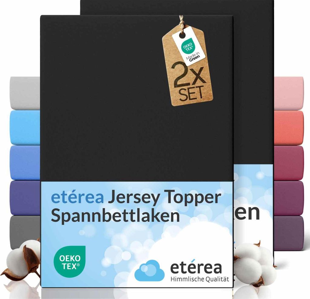 etérea Jersey Spannbettlaken Baumwolle 140x200 - 160x200 cm