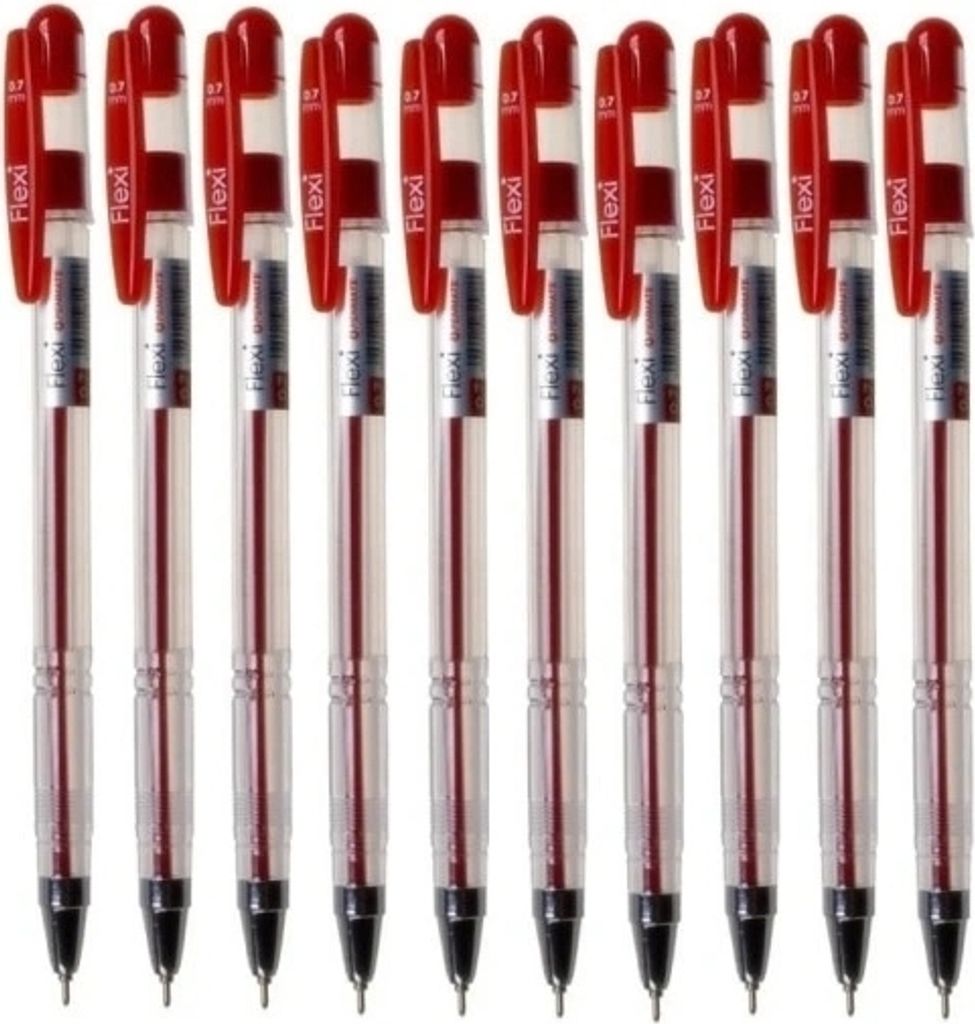 Exklusives Set: 10 Premium Kugelschreiber in Rot