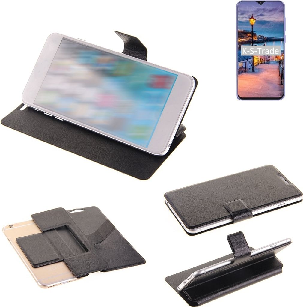 K-S-Trade Schutzhülle kompatibel mit Cubot X20 Schutzhülle Flip Cover Klapphülle Wallet Case Slim Handyhülle bookstyle schwarz