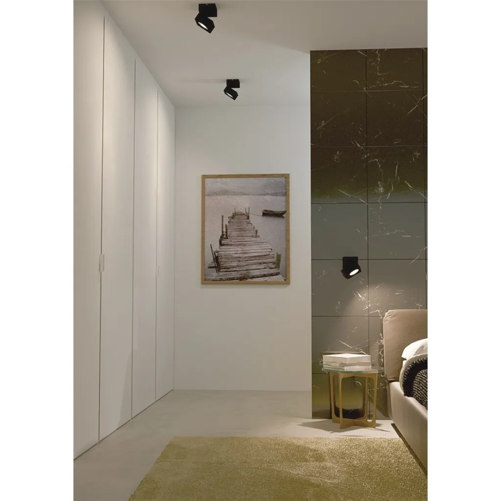 Applique LED Moderna Rubyc Nera 14W - Luce 3-in-1 Orientabile - 2