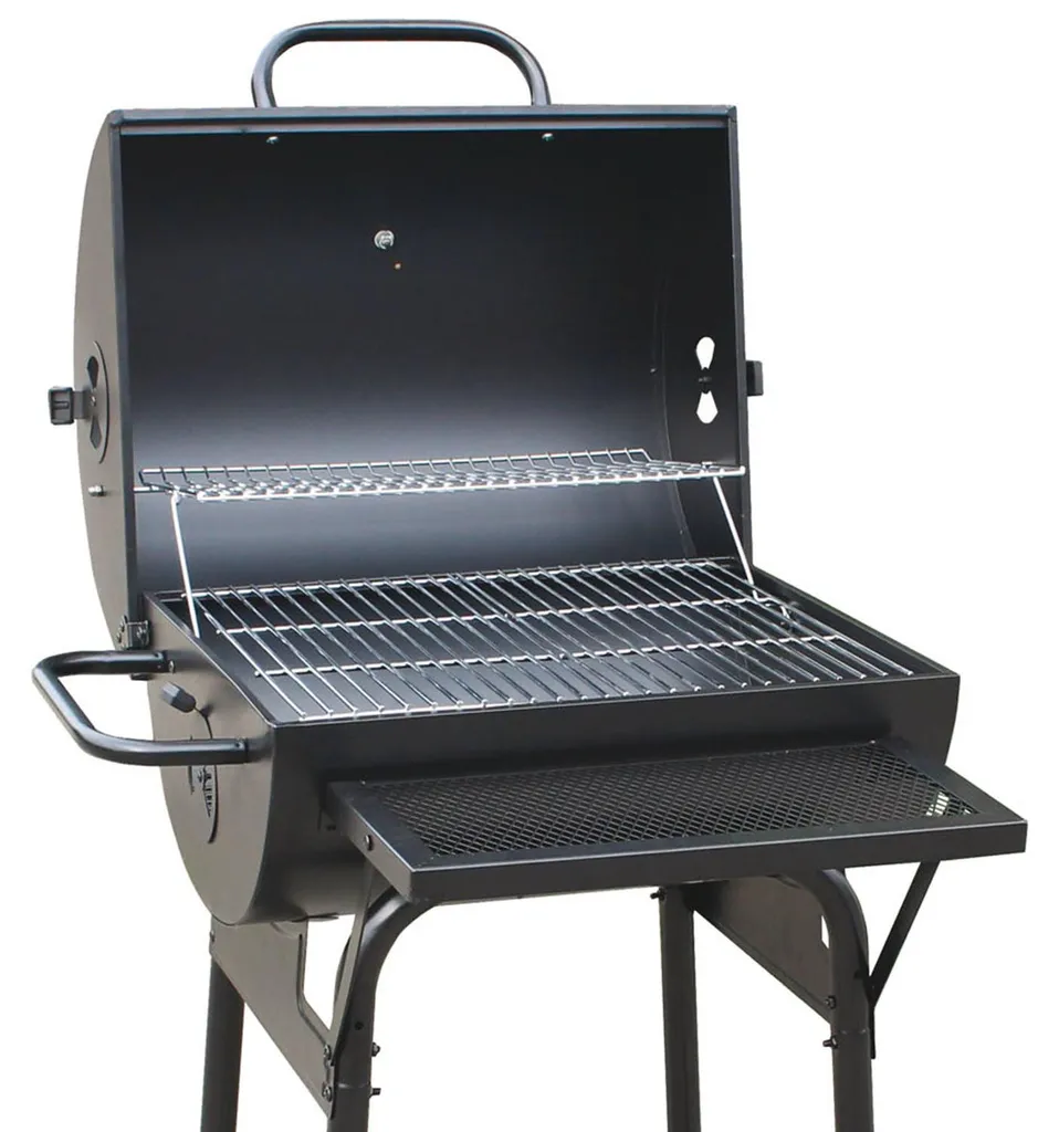 Barbecue Texas au bois et charbon de bois avec grille de 44x23 cm
