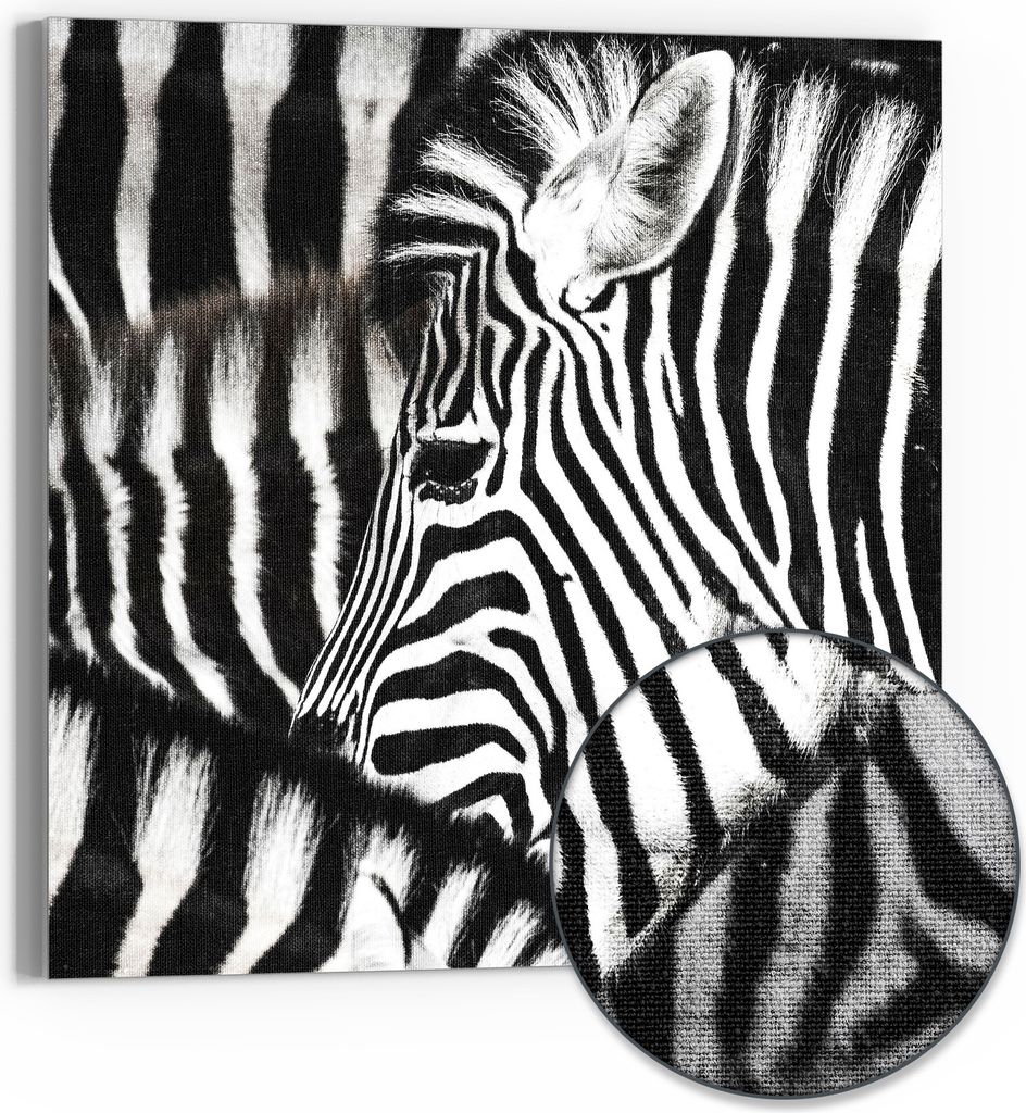 DEQORI Hybrid Leinwand Bild 30x30 cm 'Streifenharmonie' Wandbild Glas flach modern