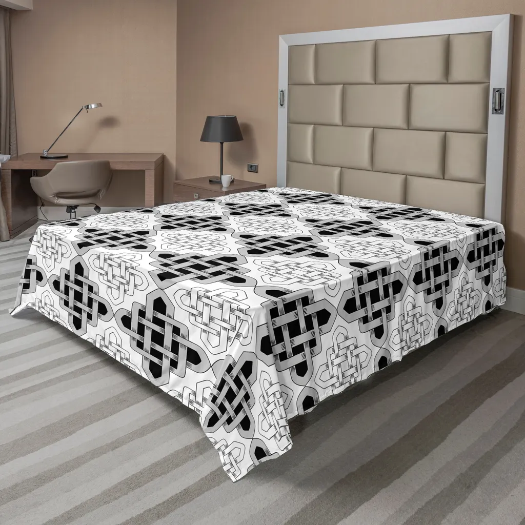 Lenzuolo Celtico ABAKUHAUS 244x205 - Grigio Bianco Design Scandinavo