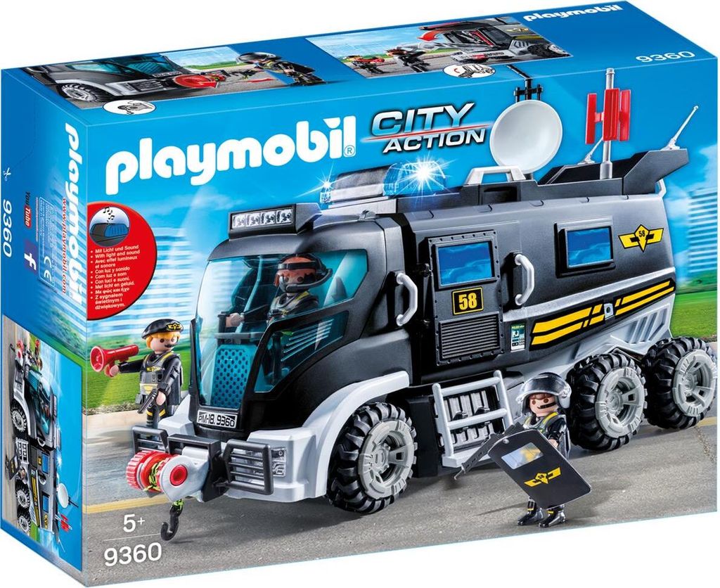 PLAYMOBIL City Action 9360 SEK-Truck mit Licht und Sound Produktbild 