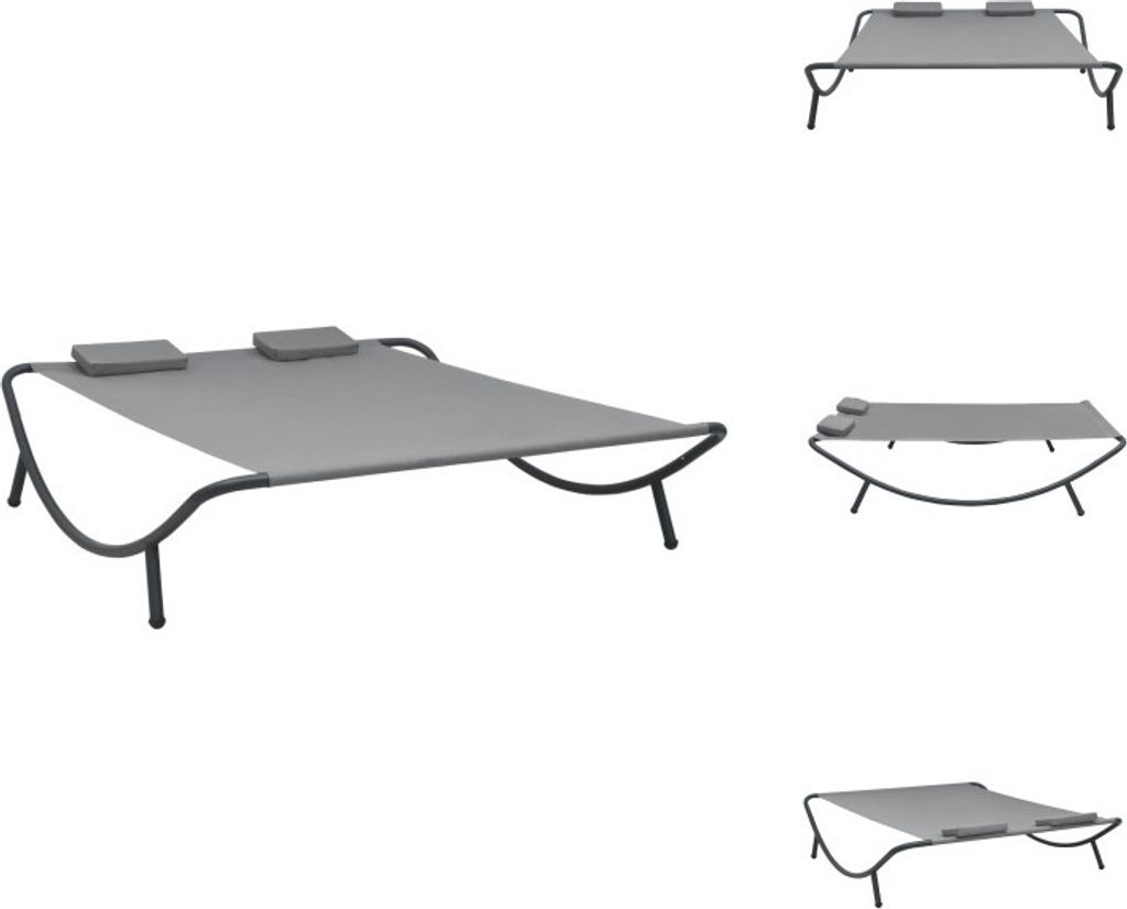 vidaXL Outdoor-Loungebett Stoff Anthrazit - Gartenbetten