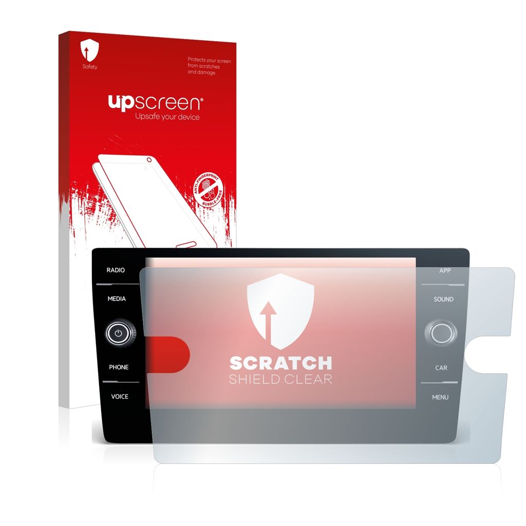 upscreen Schutzfolie für Volkswagen T-Roc United TSI 2020 Discover Media 8" 2020 Displayschutz Displayschutzfolie Folie Klar Transparent