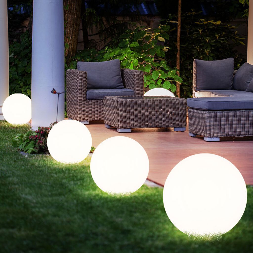 2er LED Solarleuchte, Kugel weiß, H 62 cm Produktbild 19