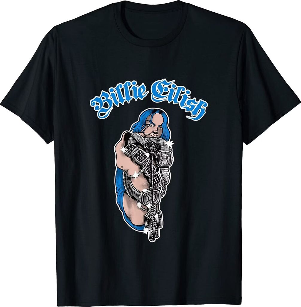 Billie Eilish - "Bling" T-Shirt für Herren/Damen Uni RO2466 (L) (Schwarz)