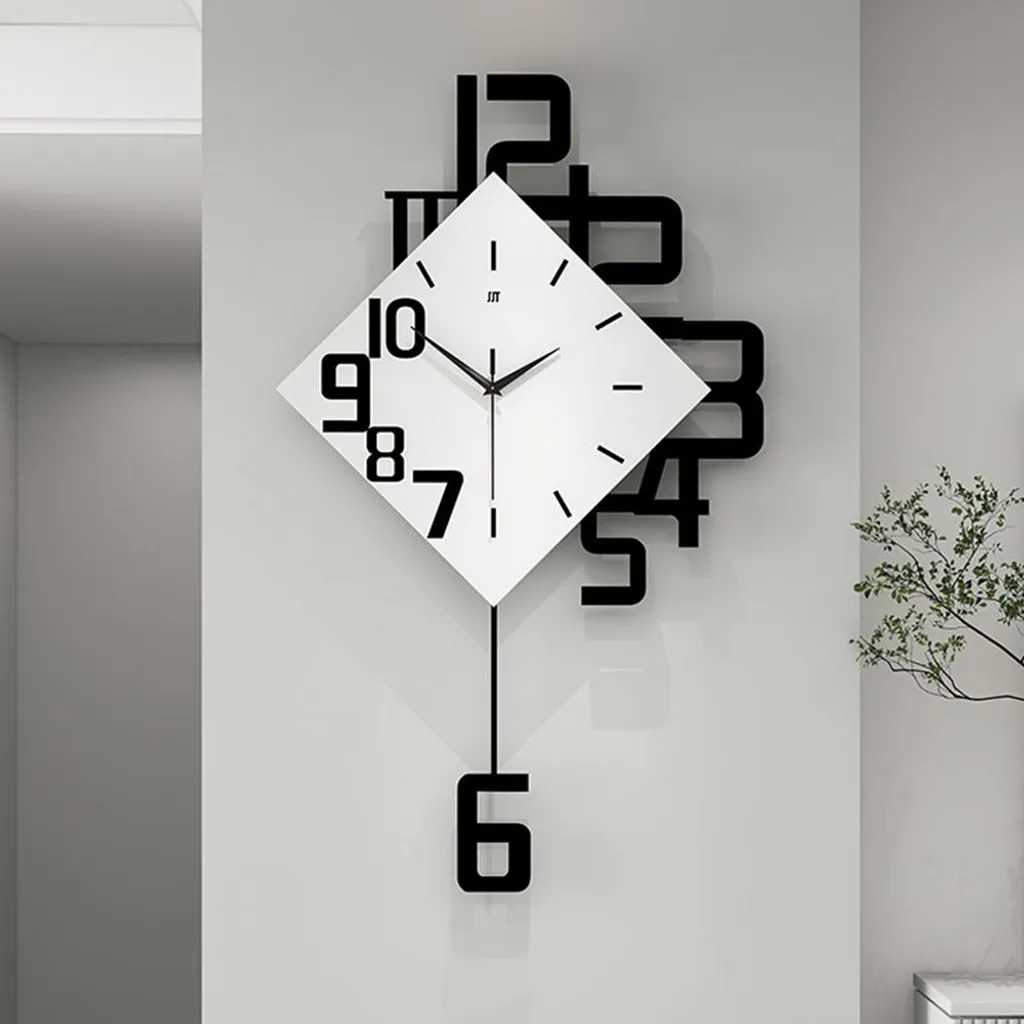 Horloge murale 34x63cm Mode moderne simple et créatif avec pendule