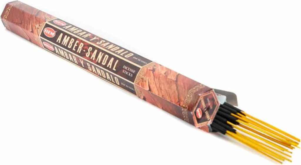 HEM Räucherstäbchen Amber – 20 Stück, Je 25 Cm, Echter Indischer Duft