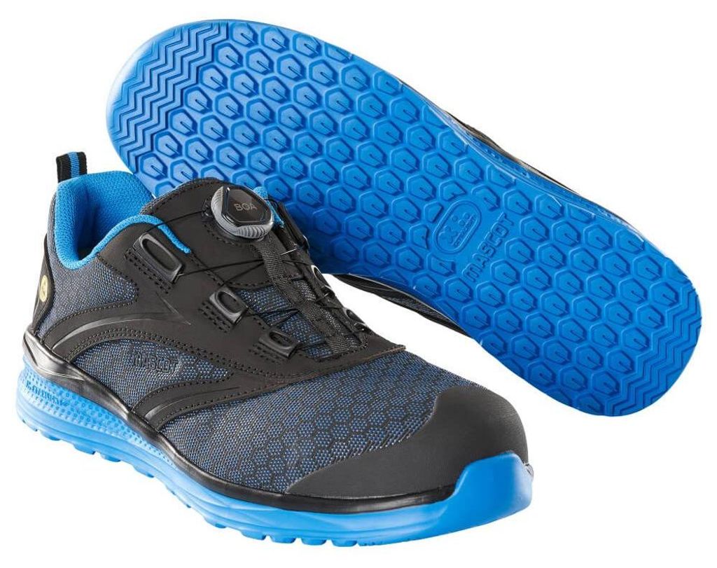 MASCOT Sicherheitsschuhe S1P Schwarz / Kornblau 47