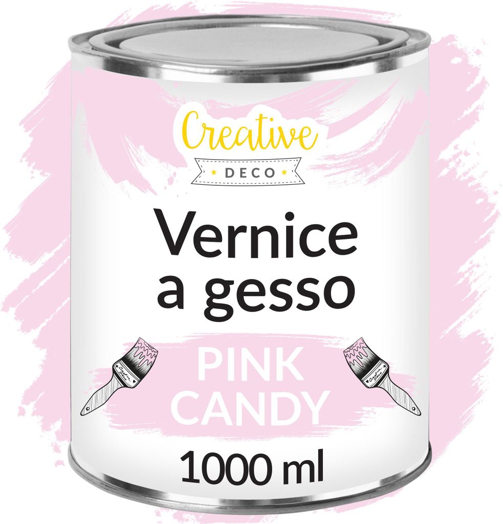 Creative Deco Vernice a Gesso Rosa | 1L | Vernice per Legno Immagine del prodotto 