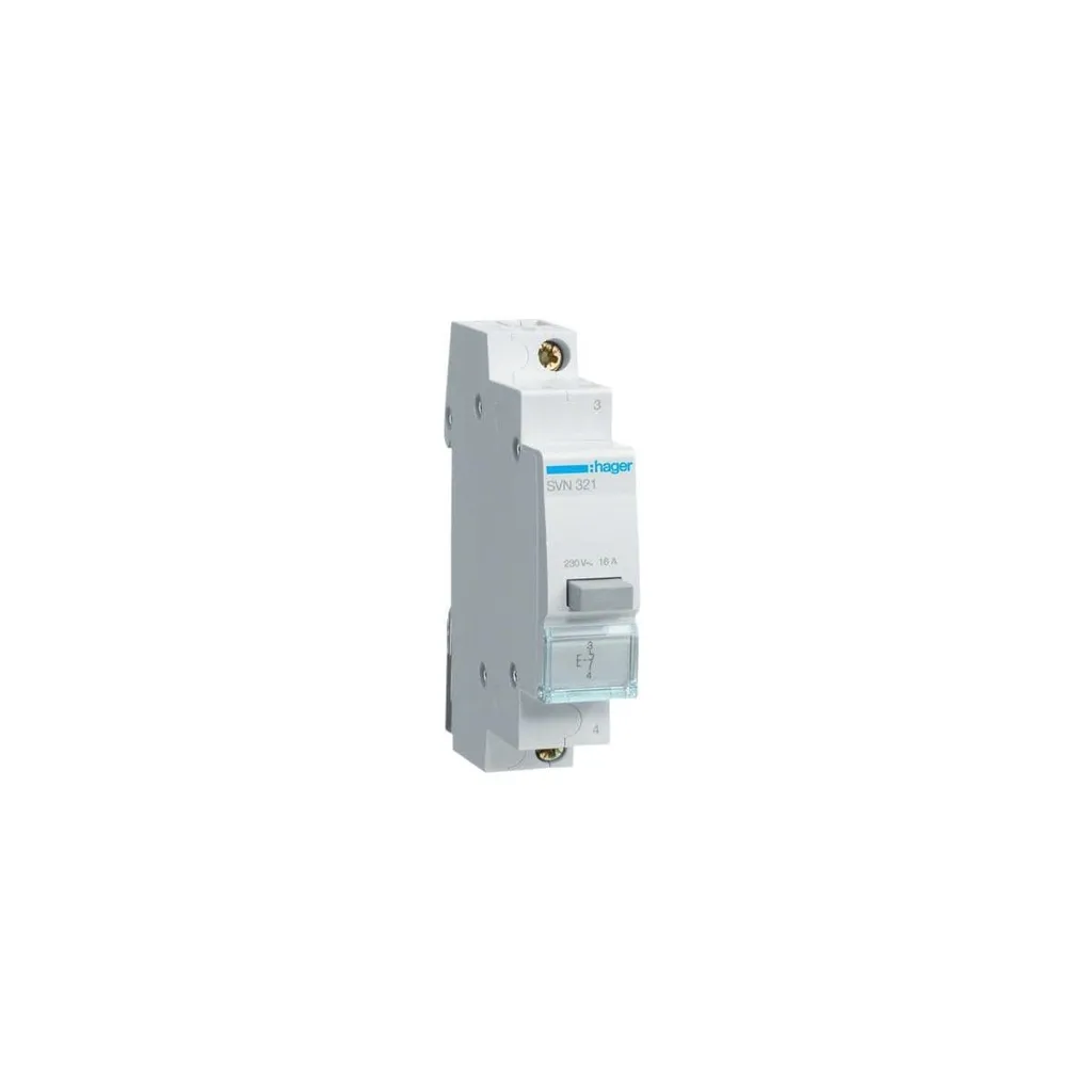 Bouton-poussoir Hager SVN321 pour commande de télérupteur et relais