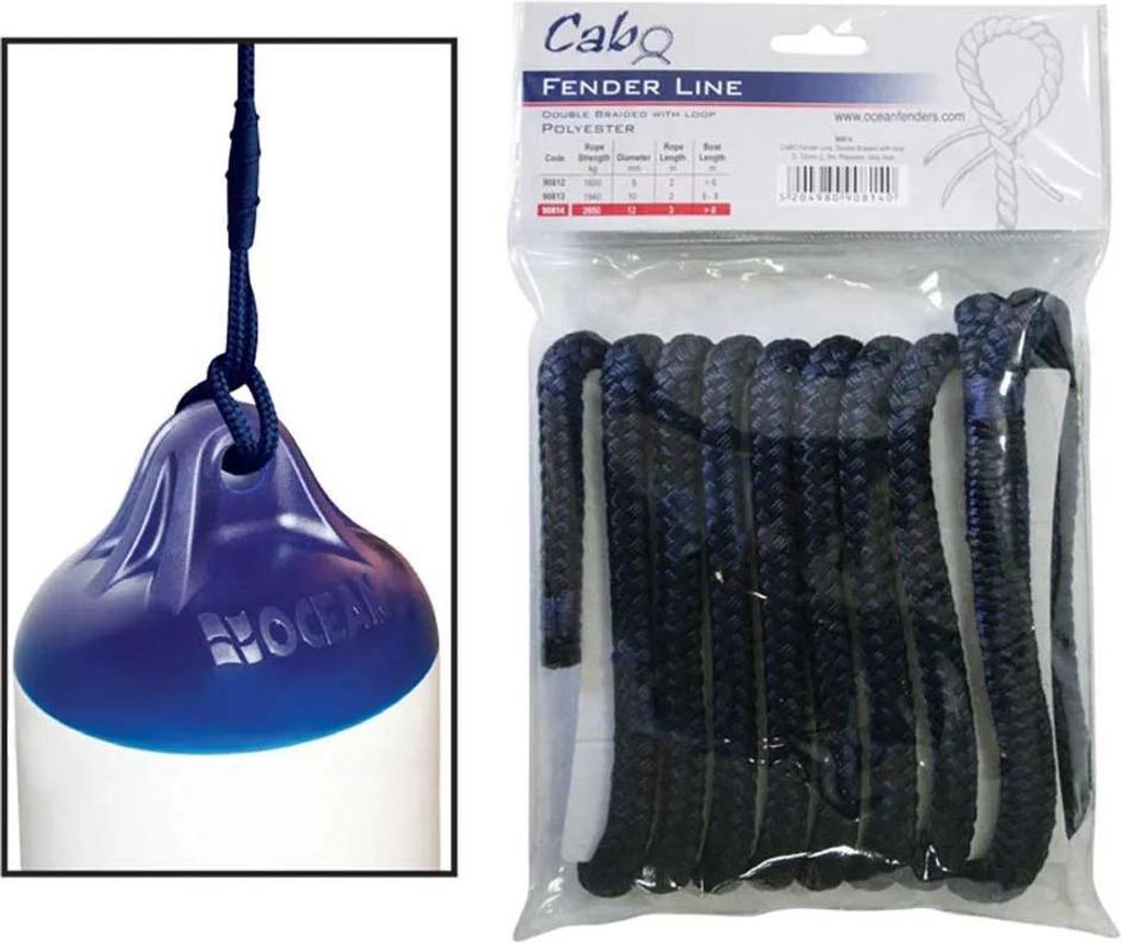 Lalizas Fender Line Loop Geflochtenes Seil 3 M Blau 12 mm Blau 12 mm
