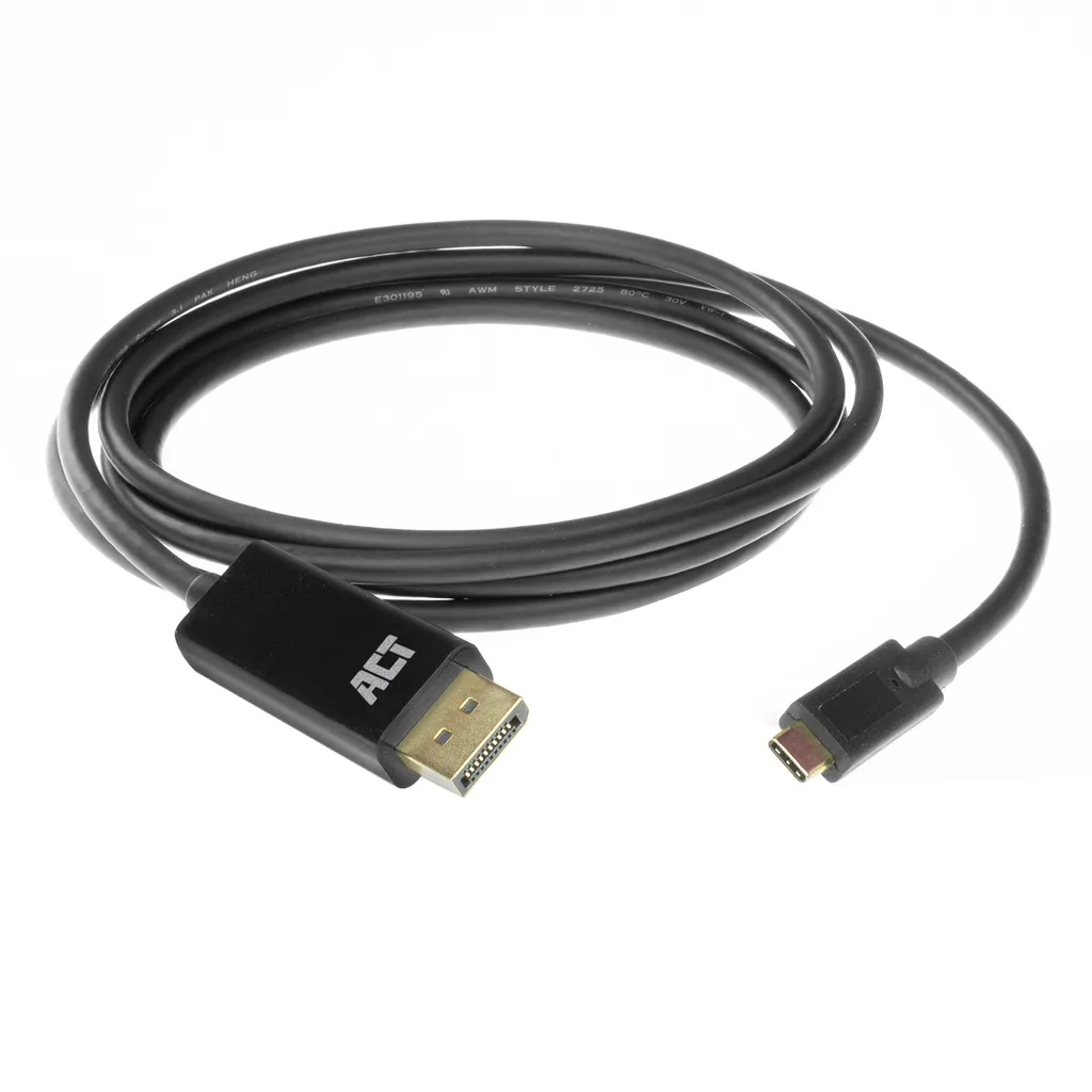 Câble USB-C vers DisplayPort 4K 60Hz 2m - Cordon Vidéo UHD Haute Qualité