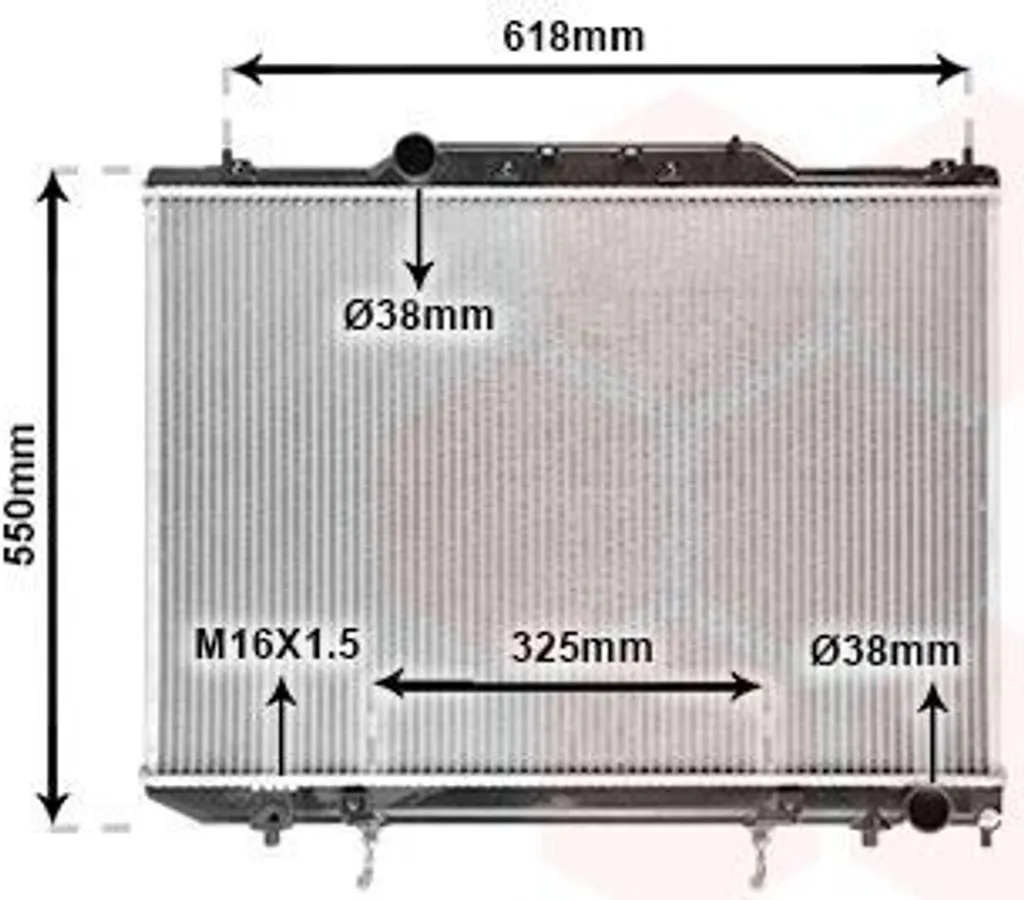 Radiateur moteur en aluminium VAN WEZEL 53002255 robuste