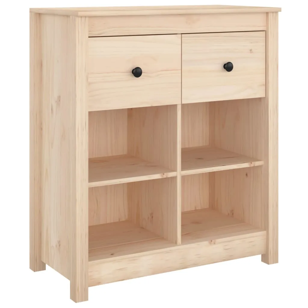 Madia in Pino Massiccio vidaXL 70x35x80 cm - Mobile Salvaspazio - 3