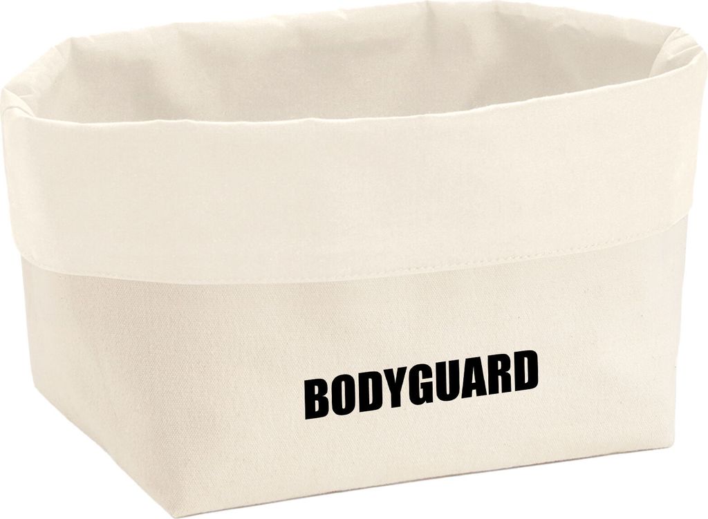 Huuraa Organizer Bodyguard Schriftzug 3 Liter Medium Canvas Baumwolle Utensilo Geschenkidee