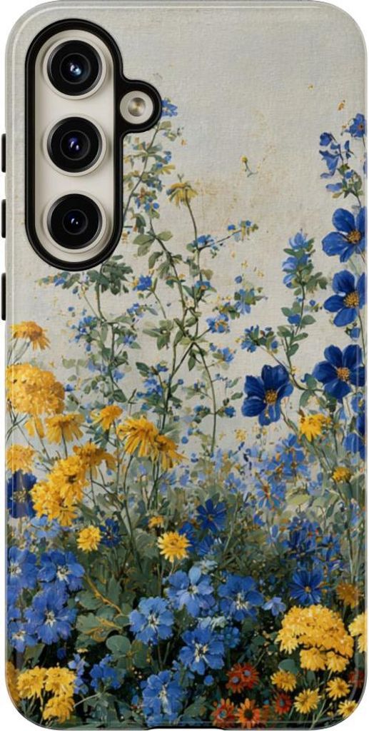 Blaue und gelbe Wildblumen – Hülle Kompatibel mit Samsung Galaxy S24 Plus