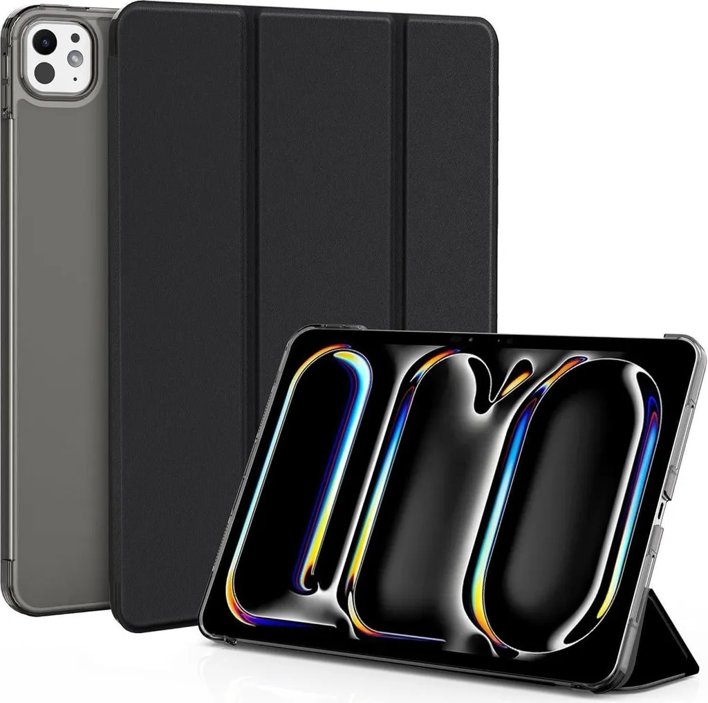 EasyAcc Custodia iPad Pro 11 2024 M4 - Cover Nera Sottile Protettiva