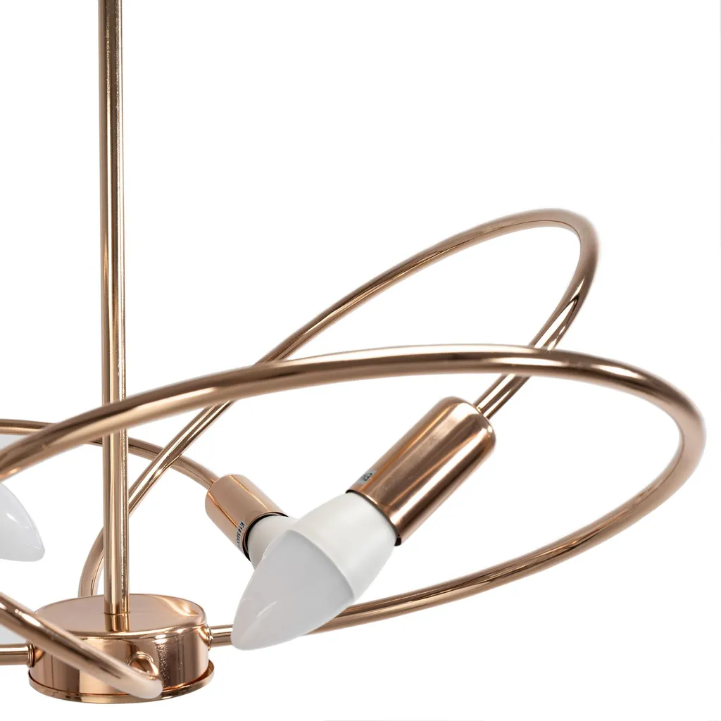 tooLight App1092-4C Rose Gold: Lampadario Luxury 4 Luci E14 - 3