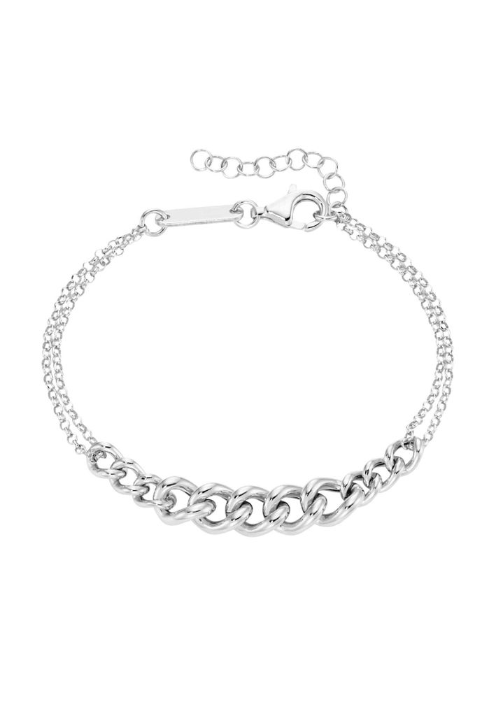 Armband SURI FREY Anker- und Panzerkette kombiniert, Silber 925 Silber 19 cm