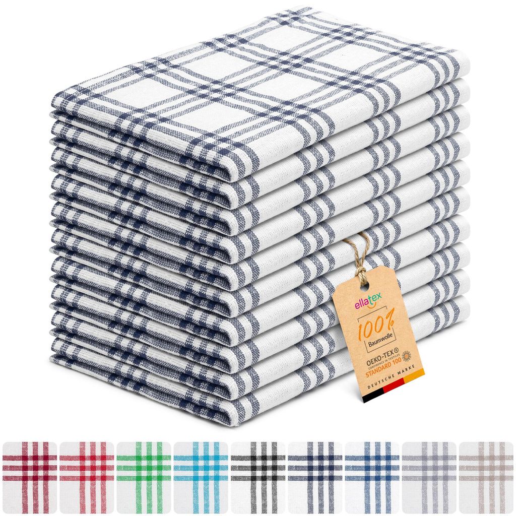 EllaTex 10er Pack Geschirrtücher Geschirrhandtücher 50x70 Produktbild 