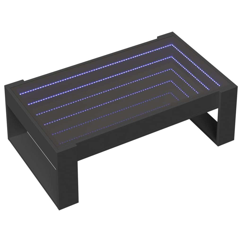Cloris DesignMöbel Couchtische - Schwarz Couchtisch mit Infinity-LED Schwarz 90x53x30cm Schlichtes8872579