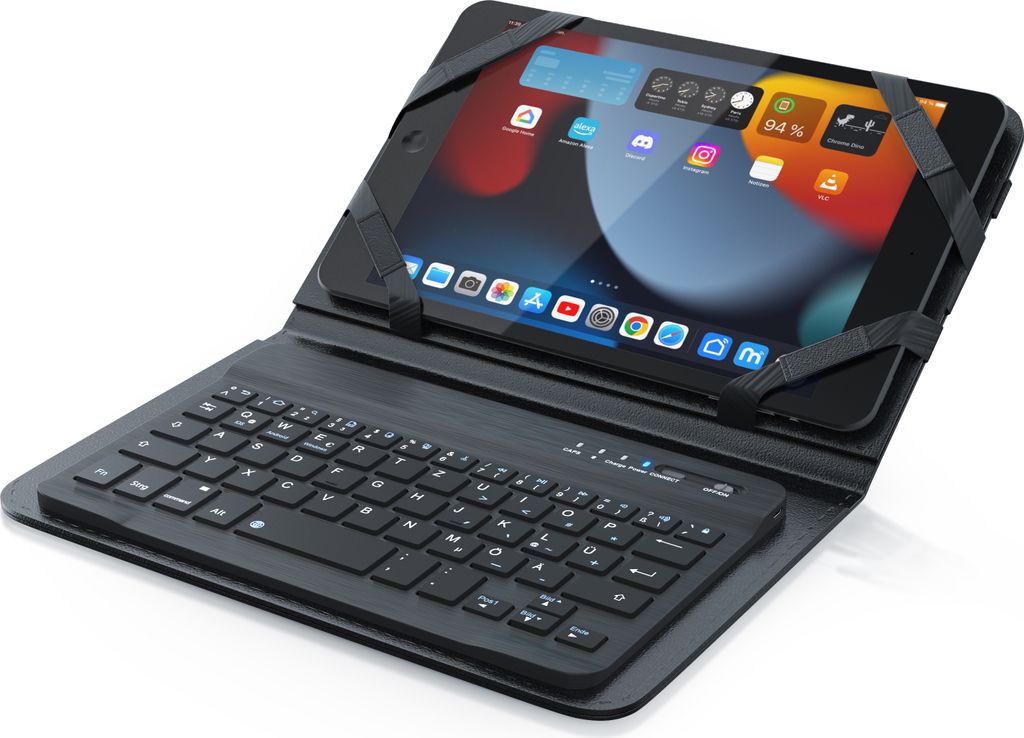 Klávesnica pre tablety Aplic, Bluetooth, koženkové puzdro Obrázok produktu 