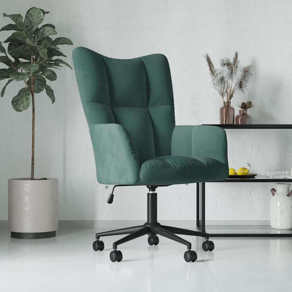 vidaXL Relaxsessel Dunkelgrün Samt Produktbild 