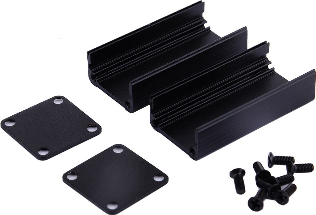 Aluminium PCB Instrument Box Gehäuse Elektronik Kühlung Fall DIY 50x25x25mm