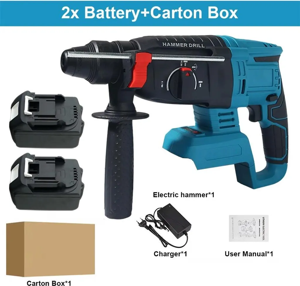 Perceuse à percussion électrique sans balais 21V avec 2 batteries Li-ion - 2