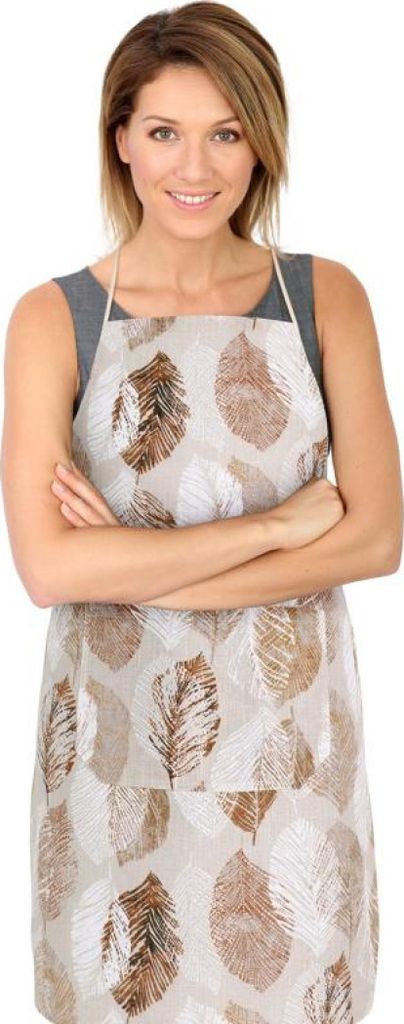 Küchenschürze EMA - Schürze 67x84 cm - Beige,Brown