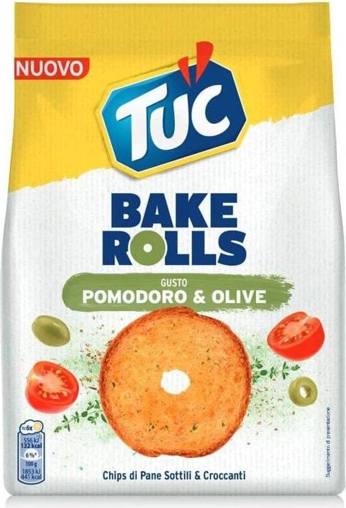 6x Tuc Bake Rolls, dünne und knusprige Brotchips mit Produktbild 