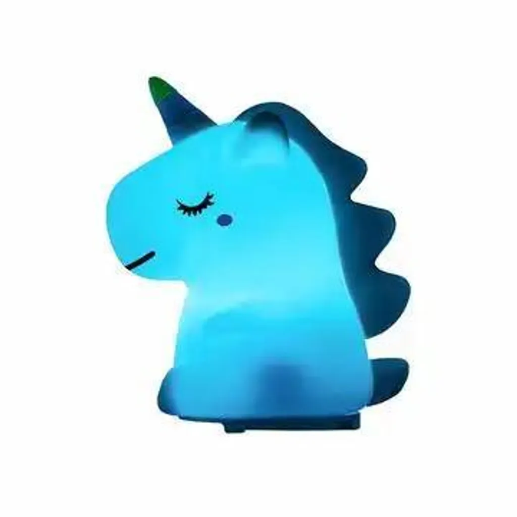 Idena Veilleuse LED Licorne Blanche 14 cm avec Télécommande et USB