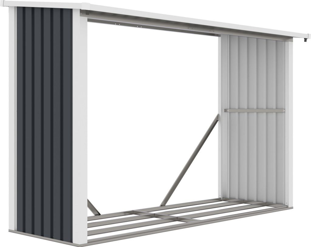 Wiata na drewno G21 WOH 335 - 242 x 89 cm, antracytowa Zdjęcie produktu 