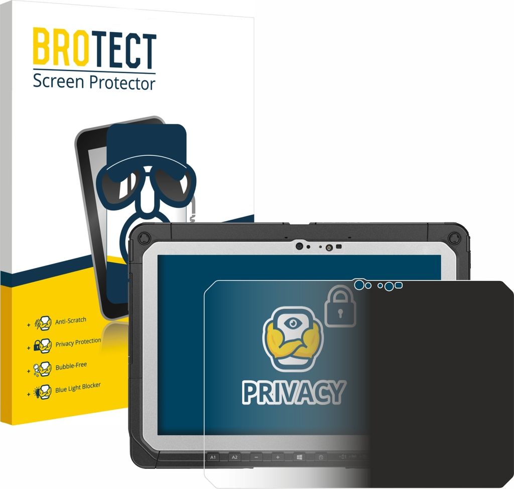 BROTECT Sichtschutzfolie für Panasonic Toughbook CF-20 MK2 Anti-Spy Privacy Sichtschutz Blickschutz Folie Blaulicht-Schutz