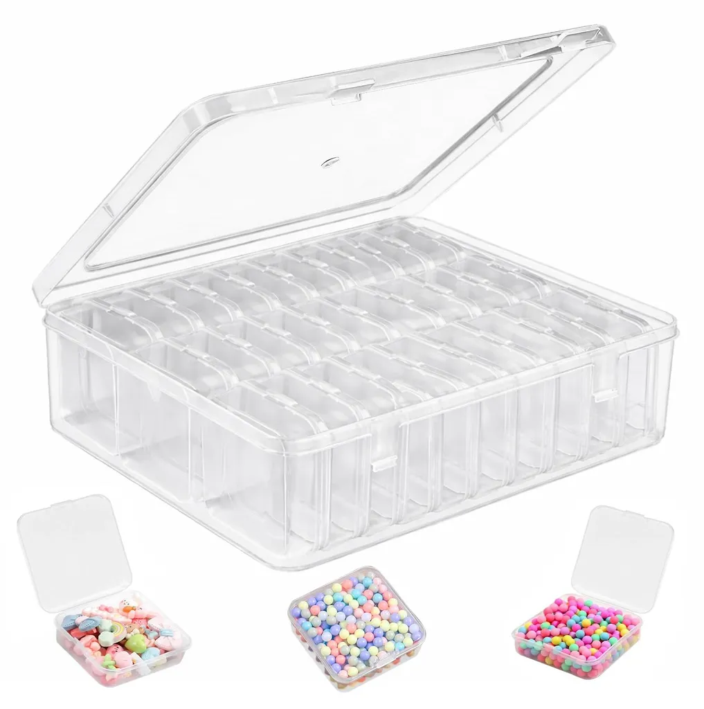 Boîte de rangement transparente lot de 30 mini boîtes à couvercle
