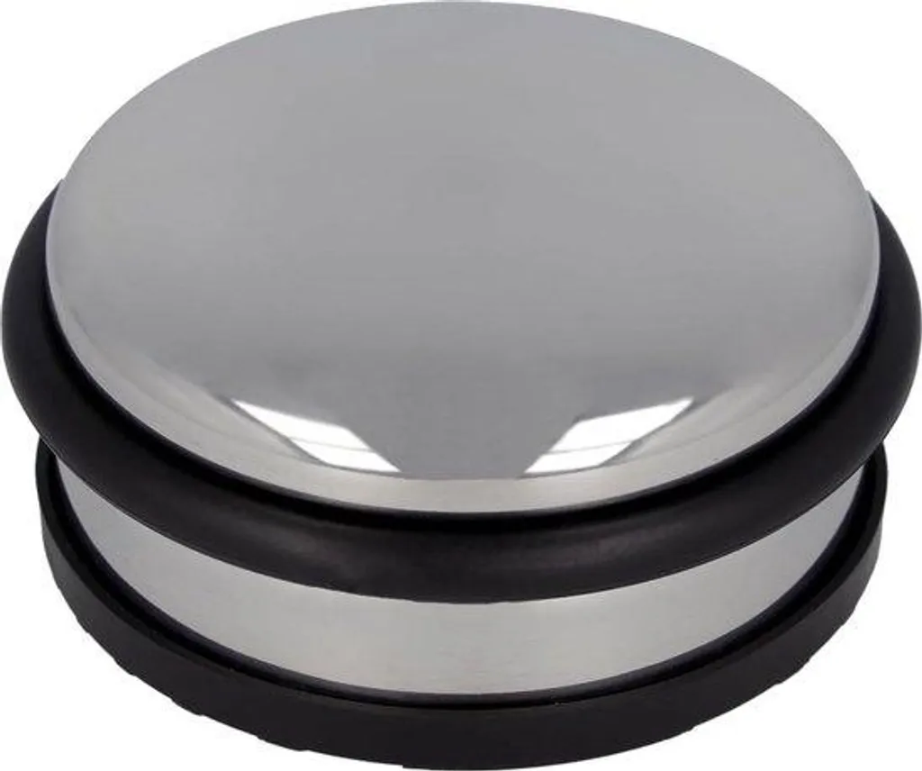 Arrêt de porte lourd en inox 1.2kg butée de sol ronde finition chromée