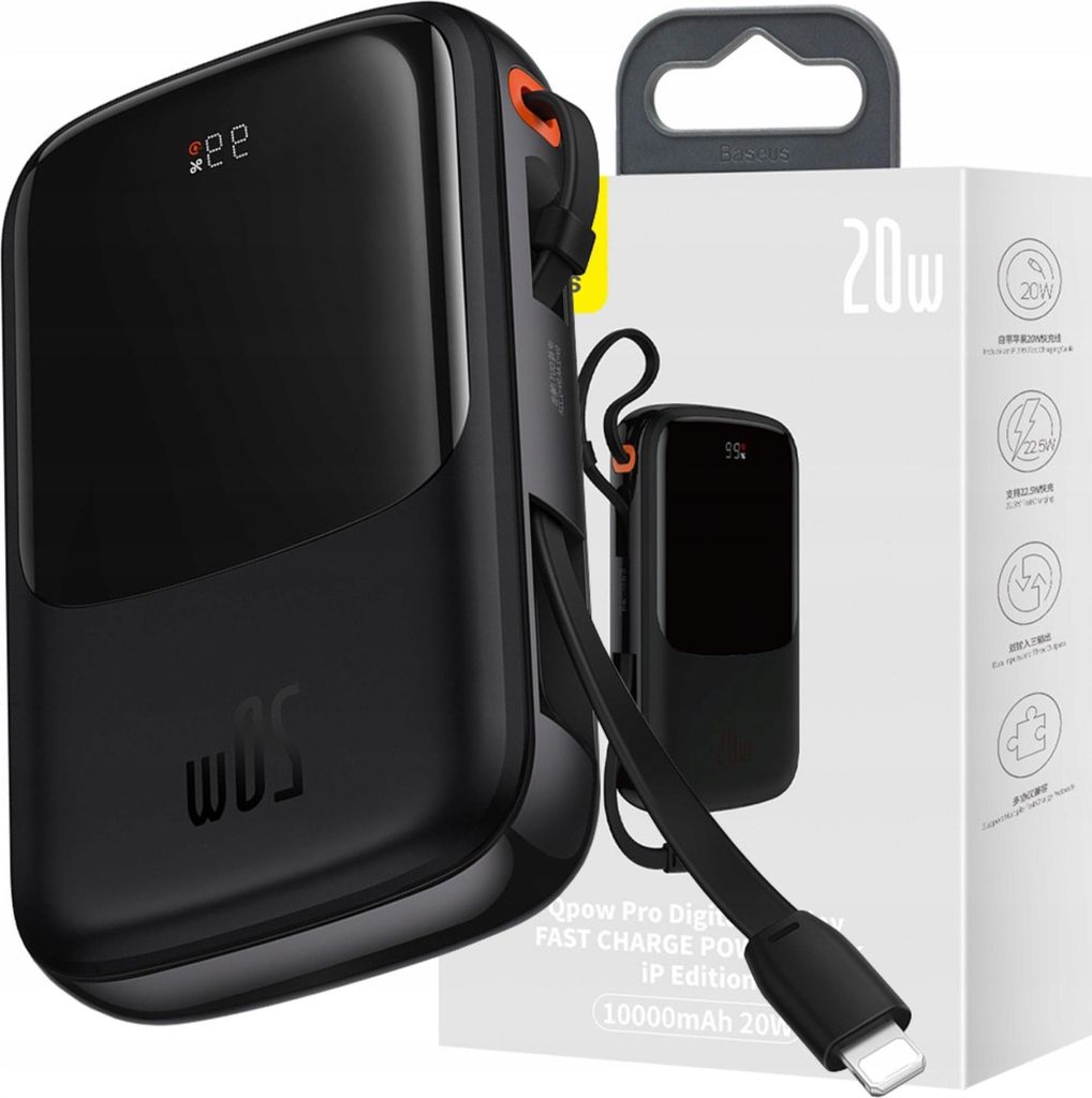 Powerbank 10000Mah 20W Baseus Qpow Pro Overseas Edition + Immagine del prodotto 