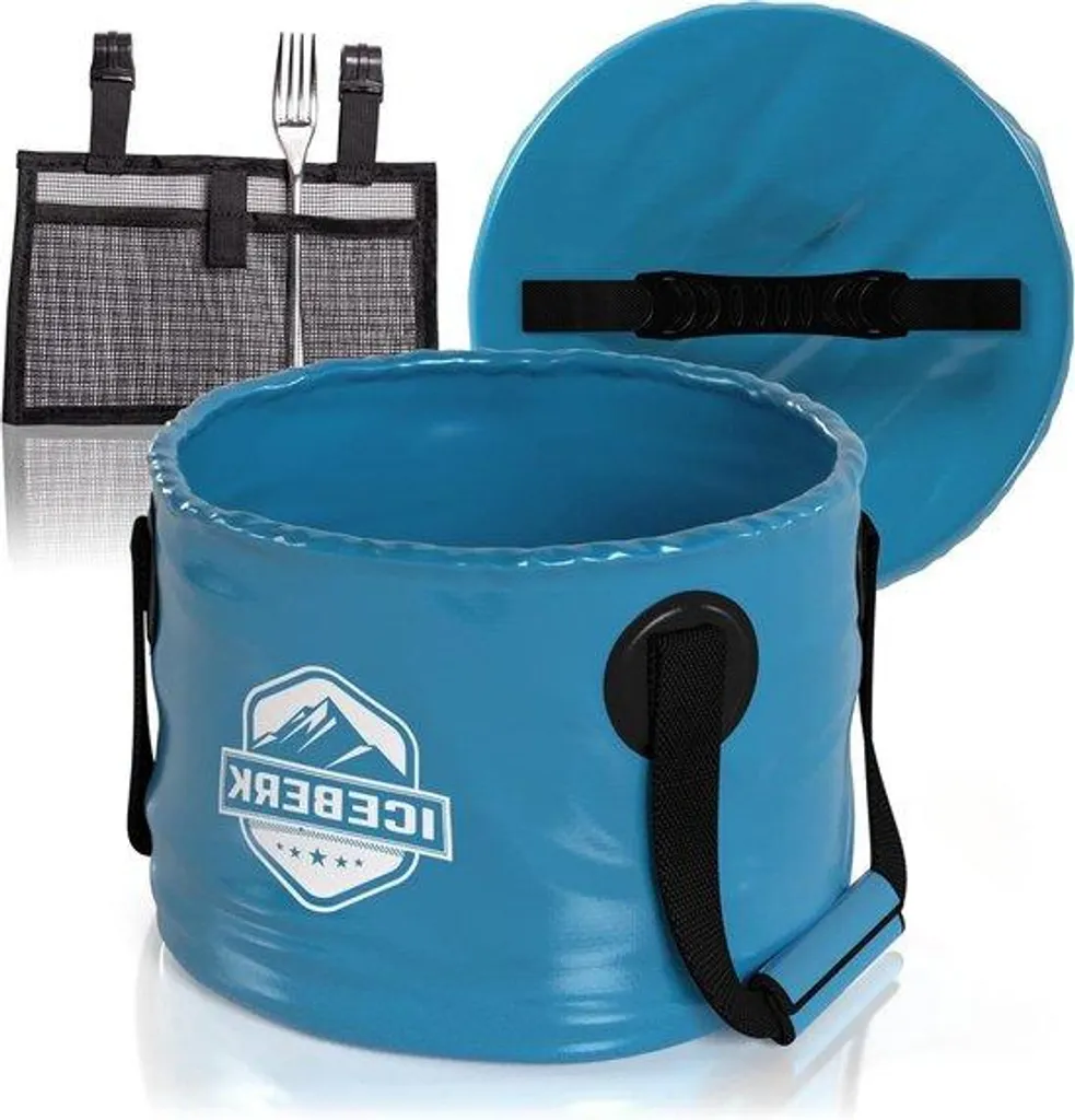 Seau de randonnée pliable 15L pour vaisselle et bivouac étanche PVC
