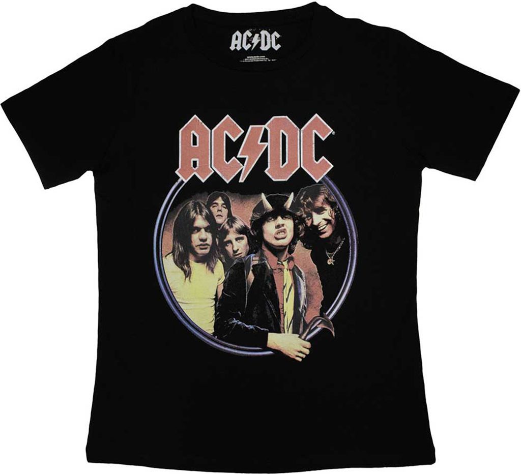 AC/DC T-Shirt Highway To Hell Circle Band Merchandise Damen Oberteil