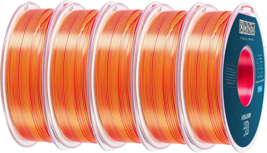 Filament 3D PLA Silk bicolore pour impression décorative - Bobine de 5 kg