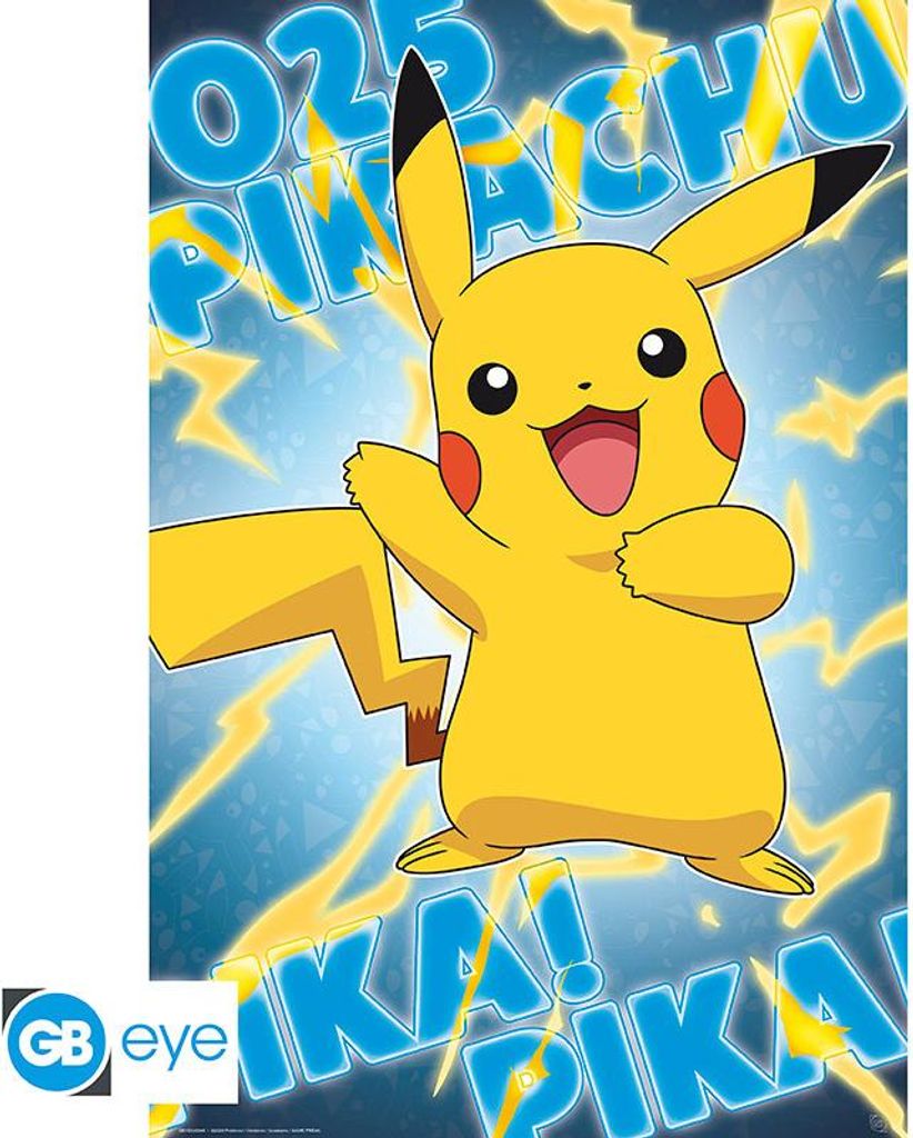 Pokemon Poster: Pikachu Pokemon Deutsch (91,5 cm x 61 cm) Produktbild 