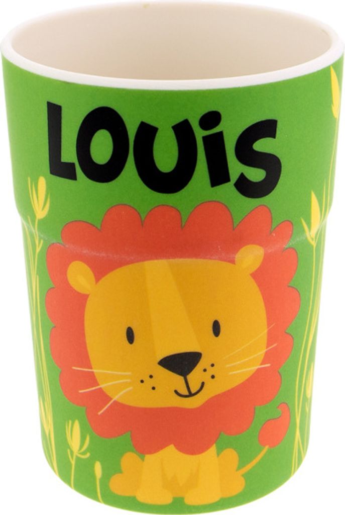 Bunter personalisierter Namens Kinderbecher mit Namen Louis
